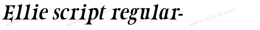 Ellie script regular字体转换